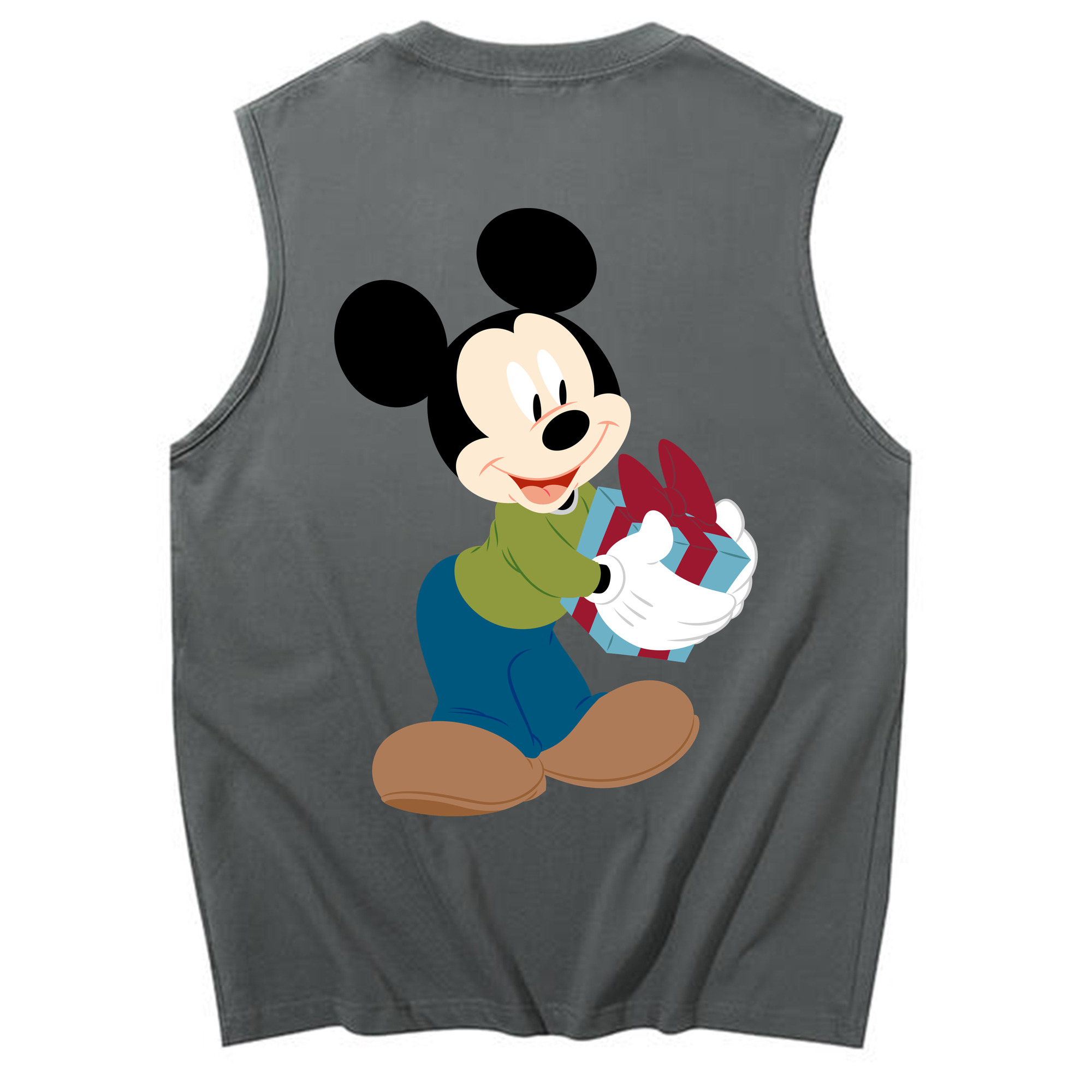 ミッキーマウス Mickey Mouse コットン100％タンクトップ（背面プリント）